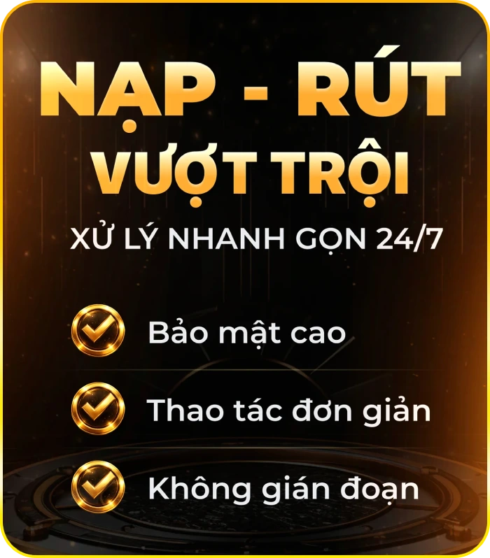 Banner nạp - rút của trang GO88 VIN