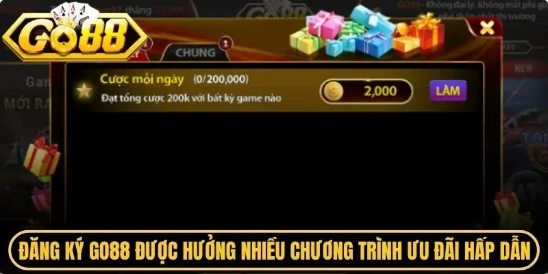 Đăng ký GO88 dễ dàng, nhận ngay ưu đãi hấp dẫn cho thành viên mới